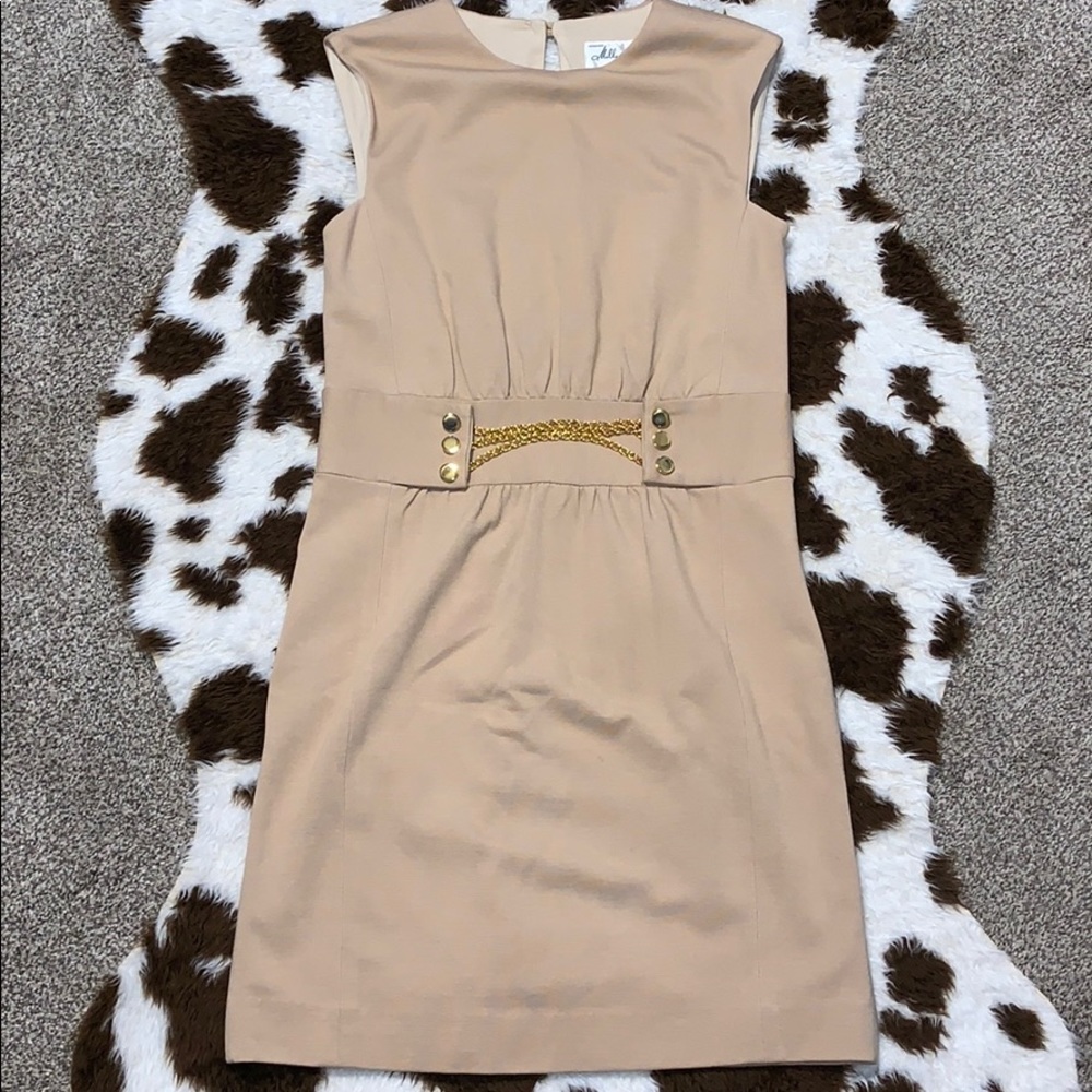 Milly Camel Wool with Gold Accents Dress✨